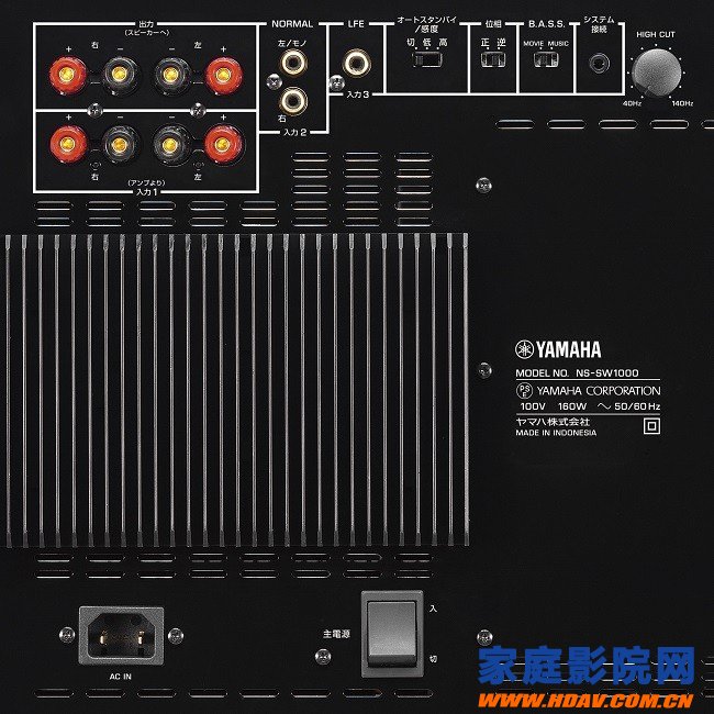 YAMAHA雅马哈发布功放机低音炮音箱 NS-SW1000 ( BP )(图2)