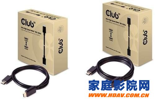 超高速HDMI 2.1 线缆发布 传输数率最快可达48Gbps